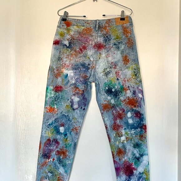 Free Speech Jeanies – Abstract Expressionist Size 8 Boyfriend style - Picture 3 of 16